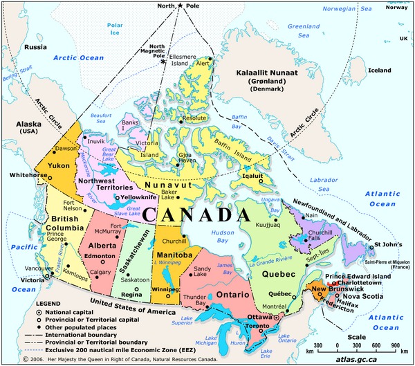 map of canada